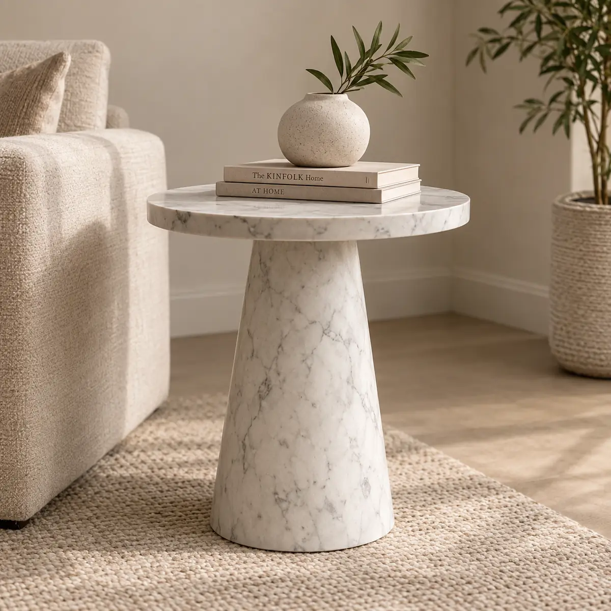 Marble Accent Side Table